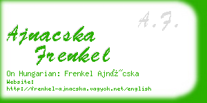 ajnacska frenkel business card